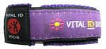 Child safty ID barcelet - purple with flower