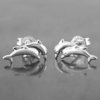 Stud Earring Dolphin pair, Silver 925