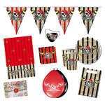Red Pirate PARTY-SET, 70 pieces