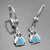 Earring penguin blue, Silver 925