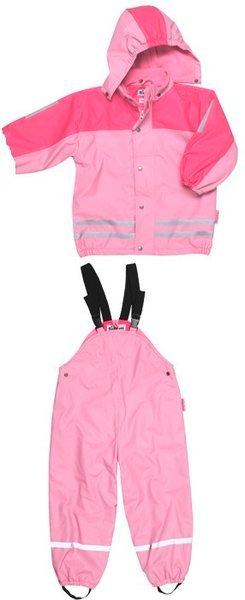 Regenanzug mit Fleece rosa/pink (Gr. 86+92)