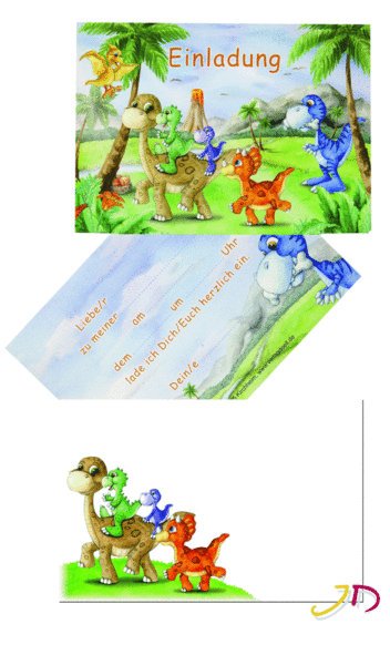Dinobaby Einladungskarten, 6er-Pack