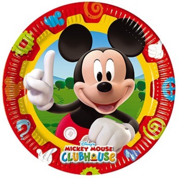 Mickey Clubhouse Teller 23cm, 10er-Pack