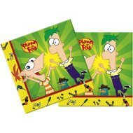 Phineas & Ferb Servietten 33x33cm, 20er-Pack