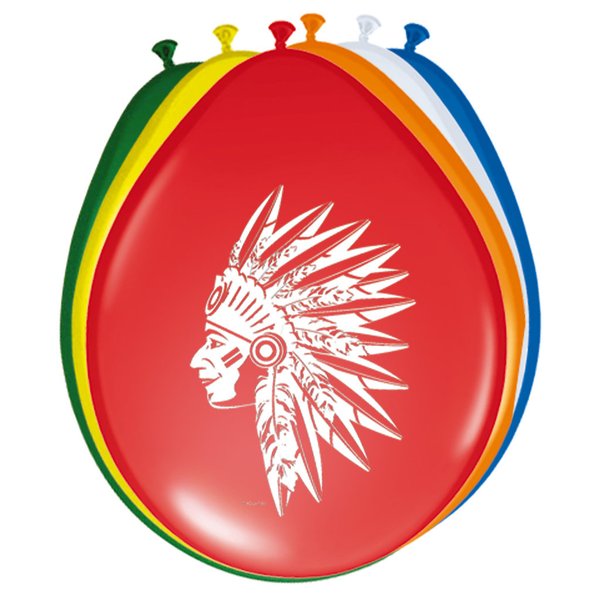 Indianer Ballone, 8er-Pack