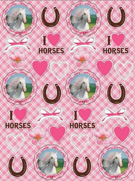 Pferde Stickers, 4 Bogen