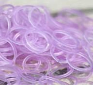 Loom Bands JELLY GLOW IN DARK pastel lilac, 300pcs