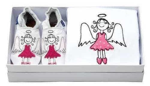Giftset Angel pink/white size M (6-12 months)