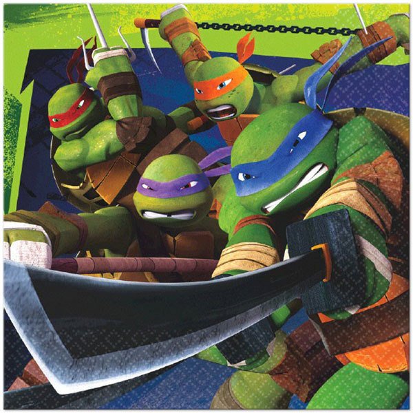 Ninja Turtles Servietten 33x33cm, 16er-Pack