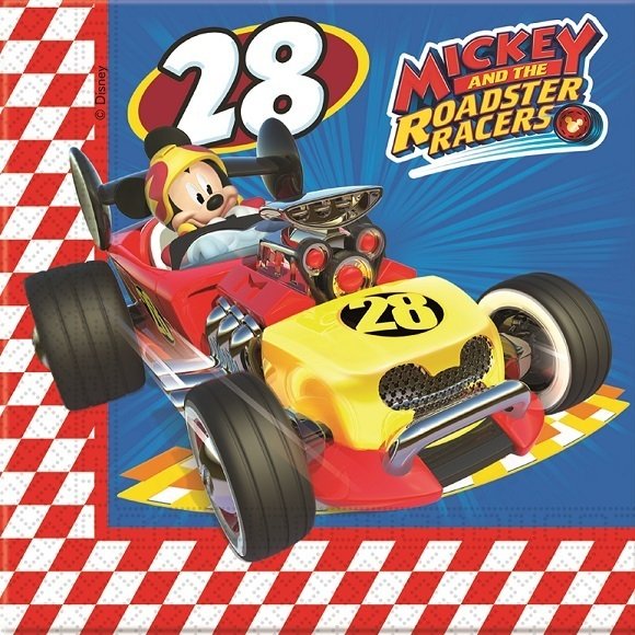 Mickey Roadster Servietten 33x33cm, 20er-Pack